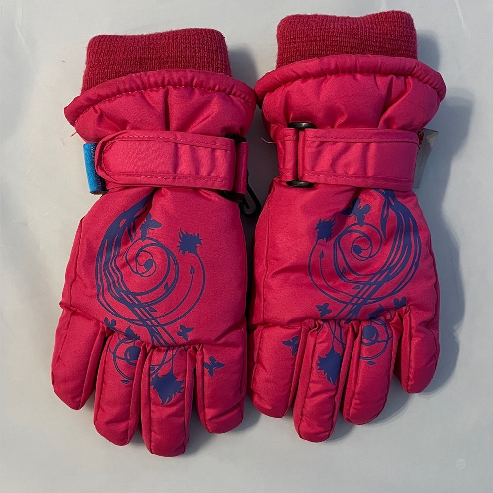 SimpliKids Girl's Waterproof 3M Thinsulate Winter Ski & Snowboard Gloves pink